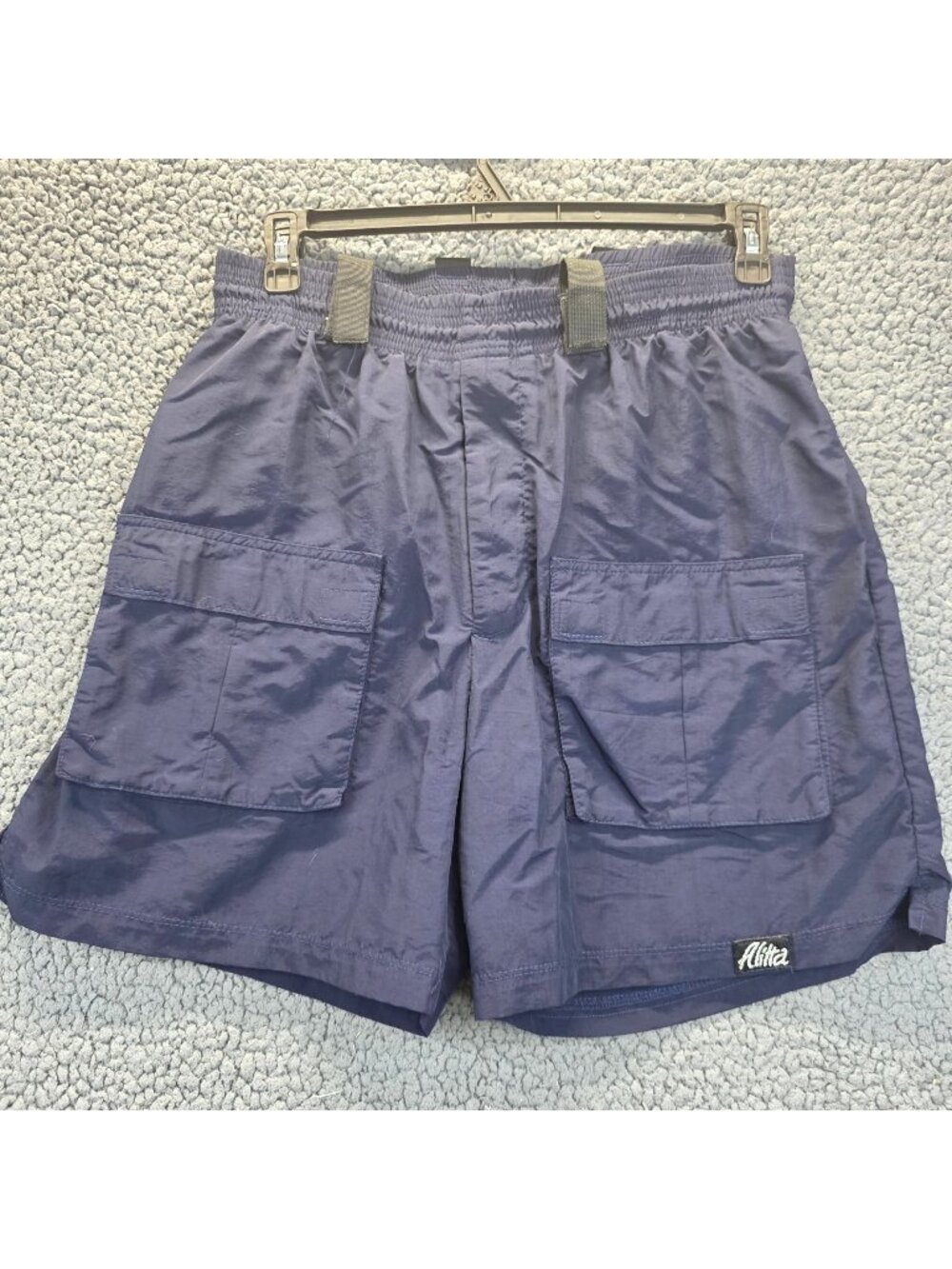 Vintage 90s Alitta USA Supplex Nylon XL Cargo Running Shorts NWT Gorpcore